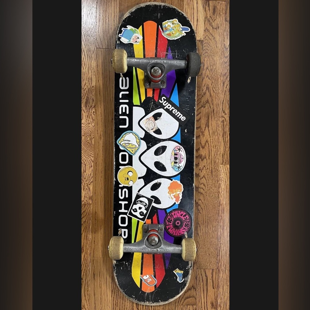 Alien Workshop Skateboard Complete Alien Logos Bl… - image 1